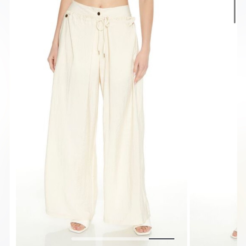 Forever 21 Cream Wide Leg Pants
